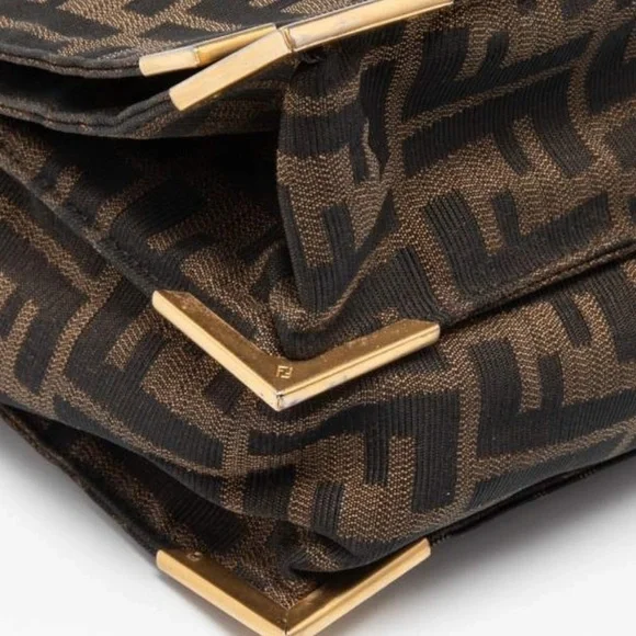 Fendi Bag Zucca Vitello Classic No. 1 Satchel Tobacco Moro Crossbody Top handle - Picture 12 of 17